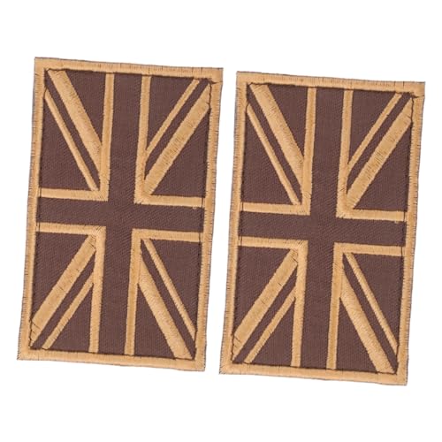 SHINEOFI 2 Stück Bestickter British Flag Aufnäher mit Haftverschluss Langlebiger Stick für Jacken Rucksäcke Hüte Kleidung Schneller An Abbau Vielseitig für Outdoor und Uniform Braun SHINEOFI 2 Stück Bestickter British Flag Aufnäher mit Haftverschluss Langlebiger Stick für Jacken Rucksäcke Hüte Kleidung Schneller An Abbau Vielseitig für Outdoor und Uniform Braun von SHINEOFI