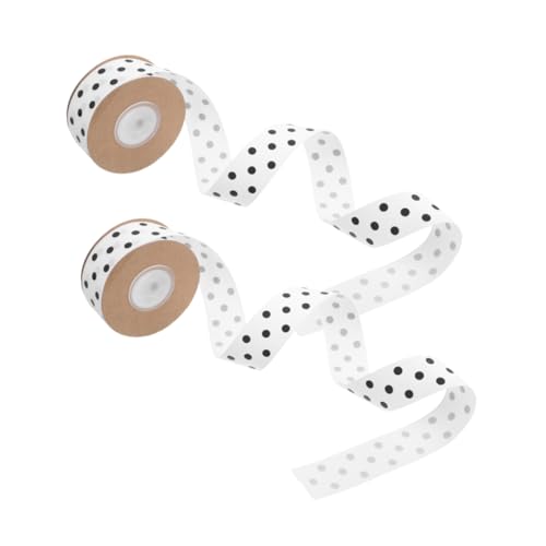 SHINEOFI 2 Stück Breites Gepunktetes Polyester Band mit Drahtkante Yards pro Dekoratives Schleifenband für DIY Haaraccessoires Bastelarbeiten und Partydekorationen SHINEOFI 2 Stück Breites Gepunktetes Polyester Band mit Drahtkante Yards pro Dekoratives Schleifenband für DIY Haaraccessoires Bastelarbeiten und Partydekorationen von SHINEOFI