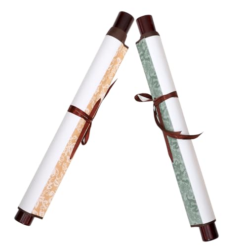 SHINEOFI 2 Stück Chinesische Kalligraphie Schriftrolle Blanko Malpapier mit Wasseraufnahme Leichte Tragbare Pergamentrolle für Pinselmalerei Tuschekunst Retro Stil Geeignet zum Hängen und SHINEOFI 2 Stück Chinesische Kalligraphie Schriftrolle Blanko Malpapier mit Wasseraufnahme Leichte Tragbare Pergamentrolle für Pinselmalerei Tuschekunst Retro Stil Geeignet zum Hängen und von SHINEOFI
