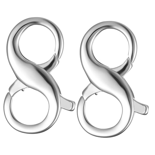 SHINEOFI 2 Stück Doppel Lobsterverschluss Robust Glatt Schmuckverschluss für Armbänder Halsketten Praktischer Karabinerverschluss zum Reparieren und DIY Schmuckherstellung Groß SHINEOFI 2 Stück Doppel Lobsterverschluss Robust Glatt Schmuckverschluss für Armbänder Halsketten Praktischer Karabinerverschluss zum Reparieren und DIY Schmuckherstellung Groß von SHINEOFI