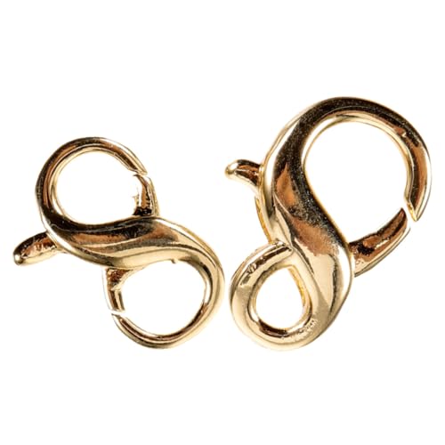 SHINEOFI 2 Stück Doppelter Öffnungs karabinerhaken Metall Schmuckverschluss Robust für DIY Halsketten Armbänder Sichere Verbindung Karabinerverschluss Vielseitig für Schmuckherstellung von SHINEOFI