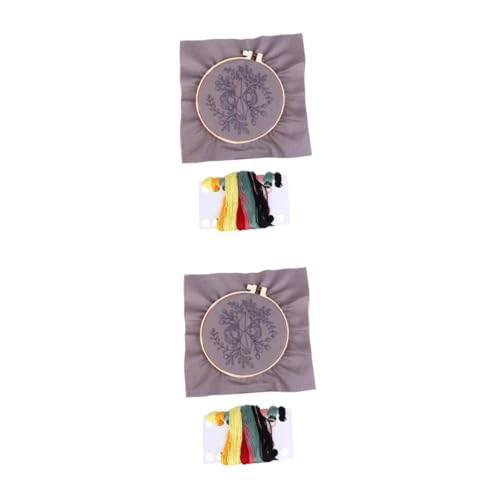 SHINEOFI 2 Stück Exquisite Kranzmaterialbeutel Dekoration Stoff Lieferungen Perlen Bausatz Stickerei-Starter-Kit Kreuzstich-Set Grey SHINEOFI 2 Stück Exquisite Kranzmaterialbeutel Dekoration Stoff Lieferungen Perlen Bausatz Stickerei-Starter-Kit Kreuzstich-Set Grey von SHINEOFI