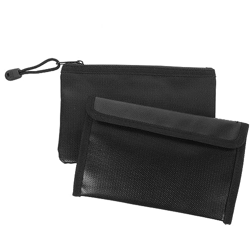 SHINEOFI 2 Stück Feuerfeste Aktentasche Kleiner Safe Geldsafe Tresore Feuerfeste Taschen Für Dokumente Dokumentensichere Geldtasche Verstecktes Glasfaser von SHINEOFI