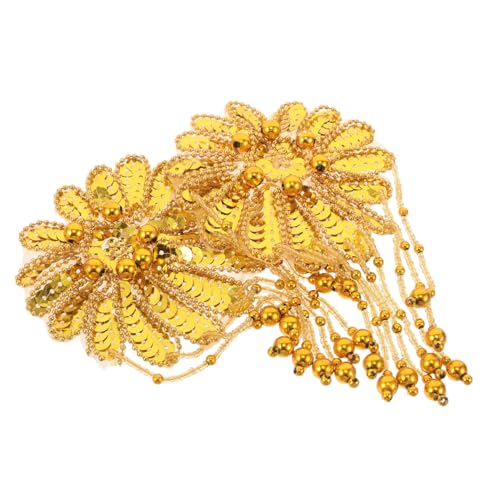 SHINEOFI 2 Stück Goldene Quasten und Pailletten Schulterepauletten mit Blumenapplikation Handgefertigte Fransen Schulterpads für Bühnenkostüme Tanz Cosplay und Festliche Outfits SHINEOFI 2 Stück Goldene Quasten und Pailletten Schulterepauletten mit Blumenapplikation Handgefertigte Fransen Schulterpads für Bühnenkostüme Tanz Cosplay und Festliche Outfits von SHINEOFI