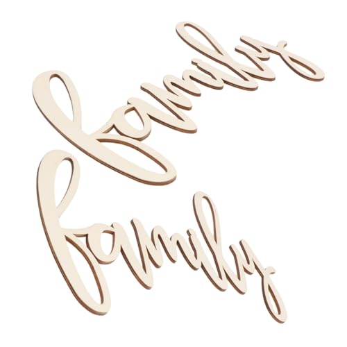 SHINEOFI 2 Stück Hölzernes Heimdekorationszeichen Zeichen für Zuhause Buchstabenschilder als Wanddekoration für Zuhause Bauernhaus Wandschilder Heimplakette Familiendekorschild Holz Khaki von SHINEOFI