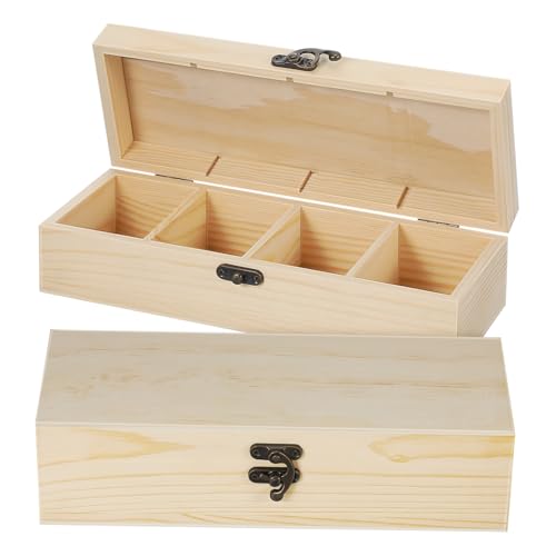 SHINEOFI 2 Stück Holz Organizer Box mit Fächern Kompakte Aufbewahrungsbox aus Naturholz Vielseitiger Diy Holzbehälter für Kleine Gegenstände für Kreatives Basteln und Reisegebrauch SHINEOFI 2 Stück Holz Organizer Box mit Fächern Kompakte Aufbewahrungsbox aus Naturholz Vielseitiger Diy Holzbehälter für Kleine Gegenstände für Kreatives Basteln und Reisegebrauch von SHINEOFI