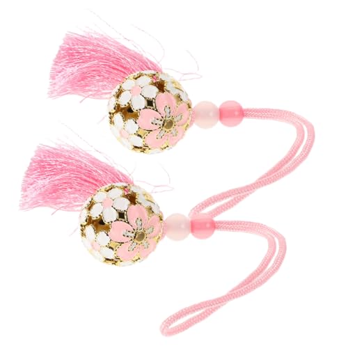 SHINEOFI 2 Stück Japanischer Kinkakuji Omamori Anhänger mit Kirschblüten Glocke Chinesischer Stil Glücksbringer Schlüsselanhänger Vielseitiger Taschenanhänger für Deko und SHINEOFI 2 Stück Japanischer Kinkakuji Omamori Anhänger mit Kirschblüten Glocke Chinesischer Stil Glücksbringer Schlüsselanhänger Vielseitiger Taschenanhänger für Deko und von SHINEOFI