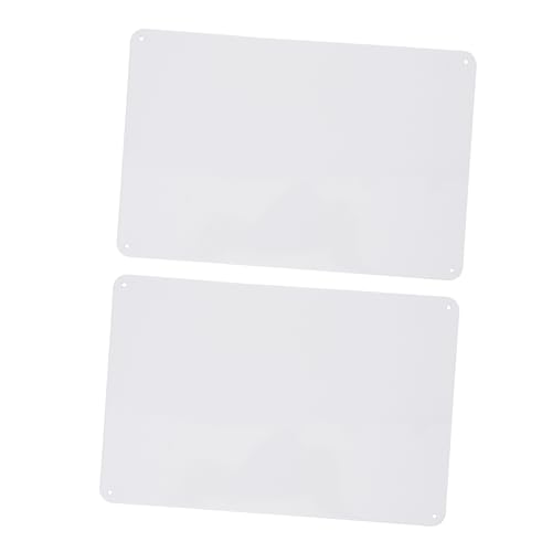 SHINEOFI 2 Stück Leere Metallschilder für Sublimation Blanko Schild aus Blech mit Vorgebohrten Löchern für Diy Projekte Geschäfte und von SHINEOFI