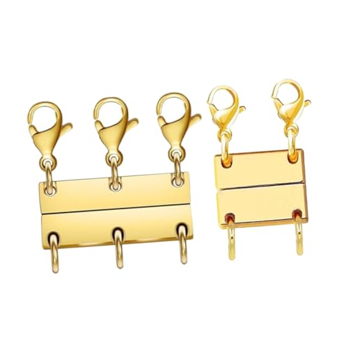 SHINEOFI 2 Stück Magnetische Halskettenverschlüsse mit Hummerverschluss Mehrfach Schichtbar Verhedderndes Design Sicherer Halt Goldfarbene Schmuckverbinder für Damen und Mädchen SHINEOFI 2 Stück Magnetische Halskettenverschlüsse mit Hummerverschluss Mehrfach Schichtbar Verhedderndes Design Sicherer Halt Goldfarbene Schmuckverbinder für Damen und Mädchen von SHINEOFI
