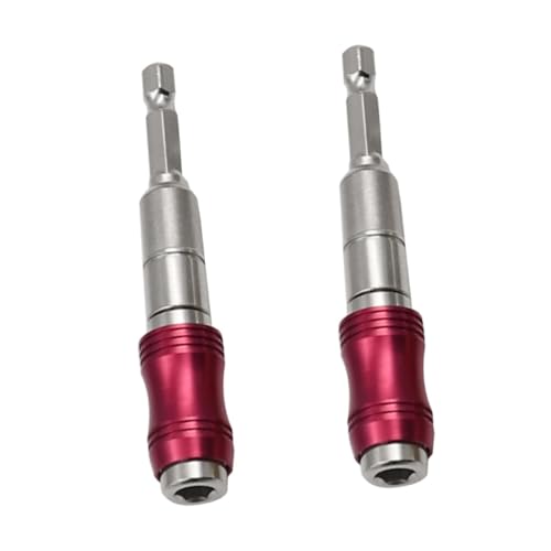 SHINEOFI 2 Stück Magnetischer Bohrer Bithalter mit Schnellwechsel und Sechskantschaft Flexible Verlängerung für Schraubarbeiten Hohe Haltbarkeit für Verschiedene Bits von SHINEOFI