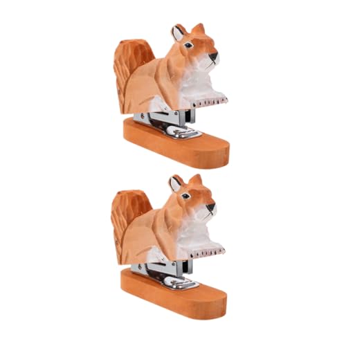 SHINEOFI 2 Stück Mini Holz-tacker mit Eichhörnchen Design Kompakter Handlicher Bürohefter für Schule und Schreibtisch Platzsparender und Tragbarer Handtacker für Kleine Papiermengen SHINEOFI 2 Stück Mini Holz-tacker mit Eichhörnchen Design Kompakter Handlicher Bürohefter für Schule und Schreibtisch Platzsparender und Tragbarer Handtacker für Kleine Papiermengen von SHINEOFI