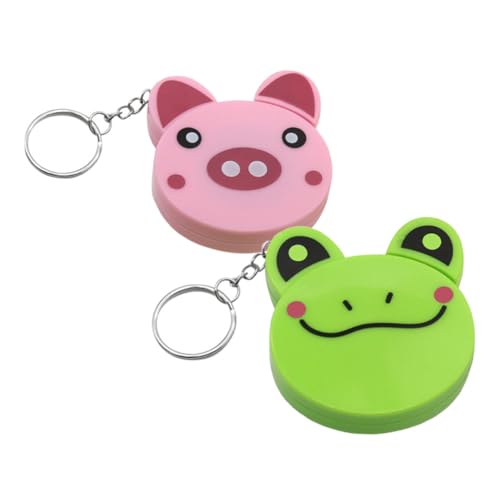 SHINEOFI 2 Stück Miniatur Maßband Schlüsselanhänger Flexibles Weiches Nähmaßband mit Automatischem Einziehmechanismus Niedliche Tiermotive Schwein und Frosch Tragbar und Kindgerecht SHINEOFI 2 Stück Miniatur Maßband Schlüsselanhänger Flexibles Weiches Nähmaßband mit Automatischem Einziehmechanismus Niedliche Tiermotive Schwein und Frosch Tragbar und Kindgerecht von SHINEOFI