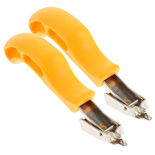 SHINEOFI 2 Stück Nagelentferner für Türen Polstermöbel Nagelzieher Teppich Nagelzieher Holzpalette Nagelzieher deko Klammerentferner Klammerabzieher für Teppiche Kohlenstoffstahl Yellow von SHINEOFI