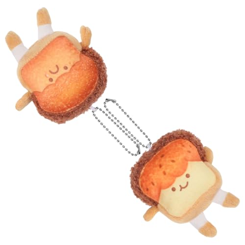SHINEOFI 2 Stück Niedliche Toast Anhänger Schlüsselanhänger mit Plüschbrot Design Weiche Mini Brotpuppe als Taschen und Autoschmuck Detailreich Verarbeitet Tragbar und Handlich SHINEOFI 2 Stück Niedliche Toast Anhänger Schlüsselanhänger mit Plüschbrot Design Weiche Mini Brotpuppe als Taschen und Autoschmuck Detailreich Verarbeitet Tragbar und Handlich von SHINEOFI