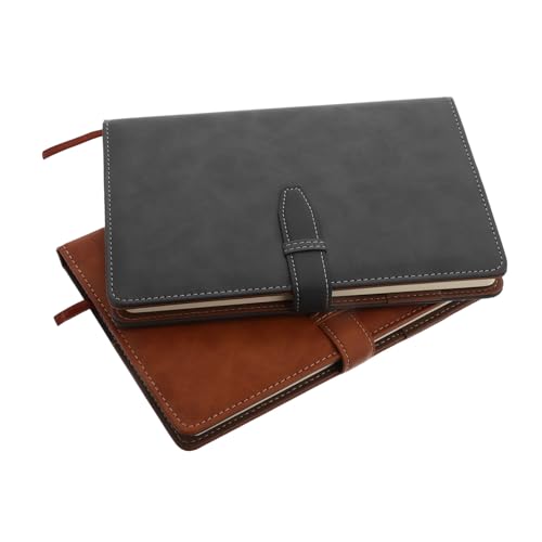SHINEOFI 2 Stück Notizbuch aus PU Leder mit Schnappverschluss Liniertes Tagebuch für Büro Schule und Reisen Design Praktische Aufbewahrung Lösung für Notizen und Ideen SHINEOFI 2 Stück Notizbuch aus PU Leder mit Schnappverschluss Liniertes Tagebuch für Büro Schule und Reisen Design Praktische Aufbewahrung Lösung für Notizen und Ideen von SHINEOFI