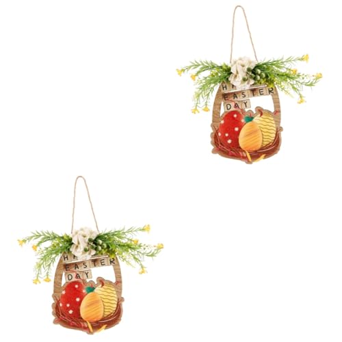 SHINEOFI 2 Stück Osterdekoration Ornamente Tür Dekorationen für Die easter decoration Wanddekoration Holzanhänger Ostern Festival-Szene hängende Deko-Stütze Willkommensschild hölzern SHINEOFI 2 Stück Osterdekoration Ornamente Tür Dekorationen für Die easter decoration Wanddekoration Holzanhänger Ostern Festival-Szene hängende Deko-Stütze Willkommensschild hölzern von SHINEOFI