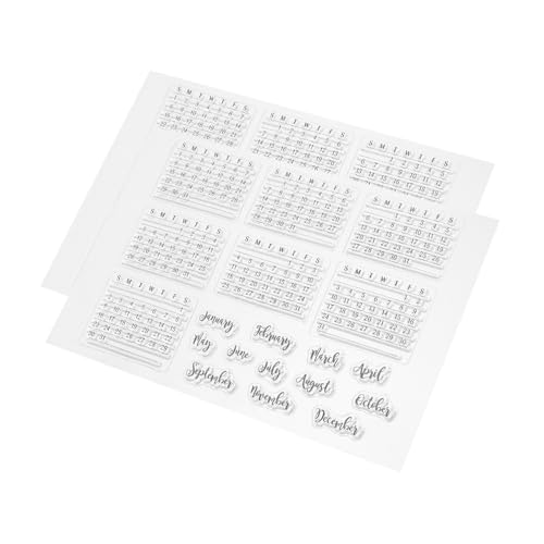 SHINEOFI 2 Stück Perpetual Silikon Kalender Stempel Set Teilig Transparente Datum Stempel für Diy Scrapbooking Journaling Planer und Notizbuch Benutzerfreundlich Vielseitig Einsetzbar SHINEOFI 2 Stück Perpetual Silikon Kalender Stempel Set Teilig Transparente Datum Stempel für Diy Scrapbooking Journaling Planer und Notizbuch Benutzerfreundlich Vielseitig Einsetzbar von SHINEOFI