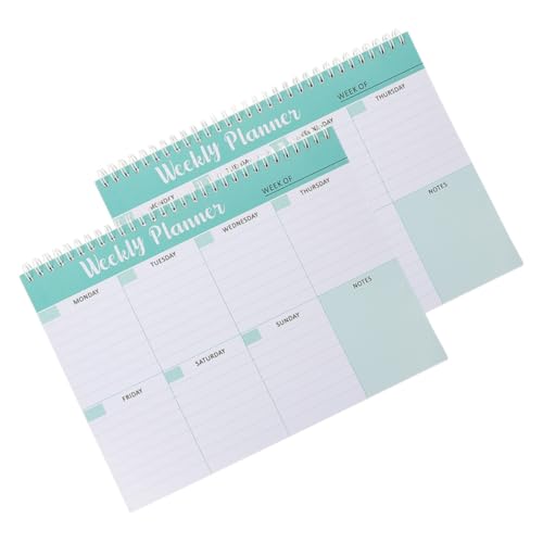 SHINEOFI 2 Stück Planer täglich Notizbücher für die Arbeit notizbuch zu machen Datum Notizblock notizbuch für die arbeit Tasche effizientes Planpad Arbeitsplanblock Papier von SHINEOFI