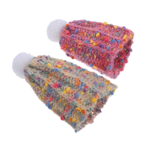 SHINEOFI 2 Stück Puppe Wollmütze Miniatur-Puppenhüte Kunst DIY Handwerk Strick Dekoration aus Wolle zum Selbermachen Stricken für Haustiere und Puppen Mini -Hüte für Puppen Garn SHINEOFI 2 Stück Puppe Wollmütze Miniatur-Puppenhüte Kunst DIY Handwerk Strick Dekoration aus Wolle zum Selbermachen Stricken für Haustiere und Puppen Mini -Hüte für Puppen Garn von SHINEOFI
