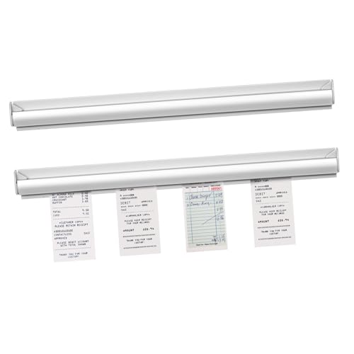 SHINEOFI 2 Stück Restaurant Zum Mitnehmen Bestellen Clip Ticketinhaber Für Restaurant Fahrkartenschiene Quittungshalter Für Restaurant Restaurantküchenzubehör Aluminiumlegierung Silver von SHINEOFI