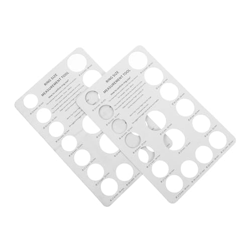 SHINEOFI 2 Stück Ringgrößenmesser Wiederverwendbares Fingermaßwerkzeug Karton für Präzise Ringgrößenbestimmung Eu Schmuckmaßstab für Damen und Herren SHINEOFI 2 Stück Ringgrößenmesser Wiederverwendbares Fingermaßwerkzeug Karton für Präzise Ringgrößenbestimmung Eu Schmuckmaßstab für Damen und Herren von SHINEOFI