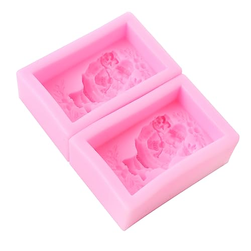 SHINEOFI 2 Stück Santa Claus Form Weihnachtsdekorationen Weihnachtliche Tonformen Bausatz Weihnachtsfondant Formenbau Form Zum Thema Weihnachten Urlaub Für Selbst Gemacht Kieselgel Rosa von SHINEOFI