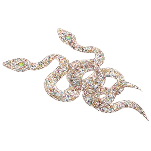 SHINEOFI 2 Stück Schlangen Strass Patches zum Aufbügeln Funkelnde Kristallapplikationen für Kleidung Schuhe Hüte Taschen Näharbeit Diy Mode Accessoires für Party Outfits von SHINEOFI