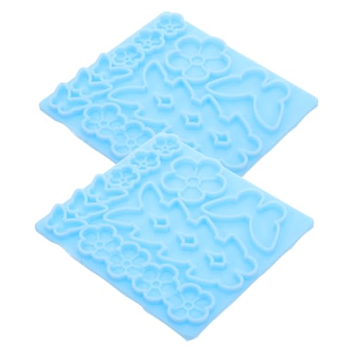 SHINEOFI 2 Stück Schmetterlingsform Gießformen Für Haarspangen Butterfly Clip Haarreif Schmetterlingsblumenhaarclip Schmetterling Silikonform Anhänger Formen Harzformen Kieselgel Blau von SHINEOFI