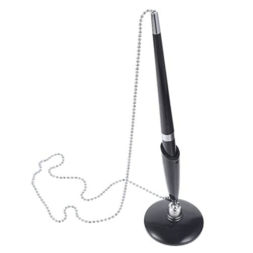 SHINEOFI 2 Stück Schwarze Kugelschreiber mit Kette Multifunktionale Vertikale Tischhalterung Langlebiger PP Schreibstift für Hotel Bank Büro Signierfähig Fest Montierbar Komfortabler Griff SHINEOFI 2 Stück Schwarze Kugelschreiber mit Kette Multifunktionale Vertikale Tischhalterung Langlebiger PP Schreibstift für Hotel Bank Büro Signierfähig Fest Montierbar Komfortabler Griff von SHINEOFI