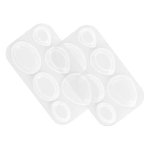 SHINEOFI 2 Stück Silikon Oval Anhänger Gießform für Ohrringe Schlüsselanhänger und Diy Schmuck für Kreative Bastelprojekte und Designs von SHINEOFI