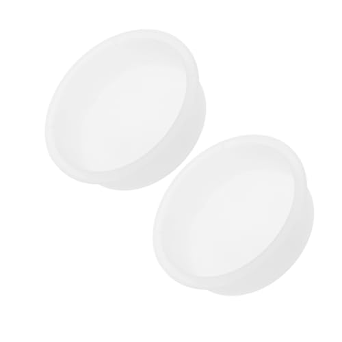 SHINEOFI 2 Stück Silikonform Schalenformen aus Epoxidharz Plattenform Roundschalen Silikon dekorative Untersetzerform silikon DIY form Kreistablettform Form zum Selbermachen Kieselgel Weiß von SHINEOFI