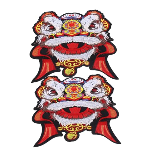 SHINEOFI 2 Stück Stickereiflecken Reparatur Kleidung Patch Dekorative Kleiderflicken Stoffaufkleber Hutflicken Selber Machen Gestickte Aufnäher Abziehbilder Aufbügeln Polyester von SHINEOFI