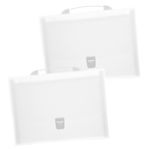 SHINEOFI 2 Stück Teiliges Aktenordner Fächern Halbtransparenter Ordner mit Ausklappbaren Taschen und Robustem Griff Mehrfachtaschen Dokumentenmappe für Lehrer Büro und Schule von SHINEOFI