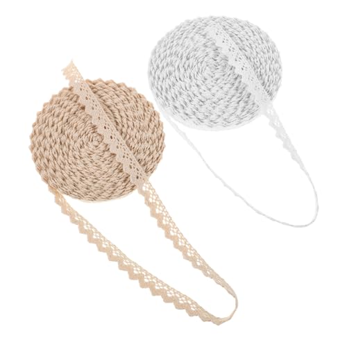 SHINEOFI 2 Stück Teiliges Baumwoll Spitzenband Vintage Häkelspitze mit Floralem Muster Weich Atmungsaktiv für Hochzeitsdekoration Brautaccessoires DIY Bastelarbeiten und Geschenkverpackung SHINEOFI 2 Stück Teiliges Baumwoll Spitzenband Vintage Häkelspitze mit Floralem Muster Weich Atmungsaktiv für Hochzeitsdekoration Brautaccessoires DIY Bastelarbeiten und Geschenkverpackung von SHINEOFI