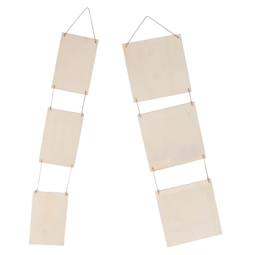 SHINEOFI 2 Stück Teiliges Blanko Holzanhänger DIY Hängende Holztafeln Glatte Oberfläche zum Bemalen und Beschriften Kreative Bastelmaterialien für Heimdekoration Geeignet für Party Büro von SHINEOFI