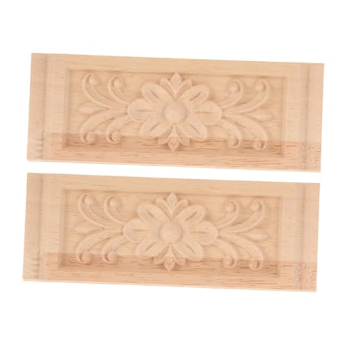 SHINEOFI 2 Stück Teiliges Holzornamente Möbel Applikationen Geschnitzte Europäische Holzverzierung Feine Handwerkskunst Robuste Holzecken für Schrank und Türdekoration Vintage von SHINEOFI