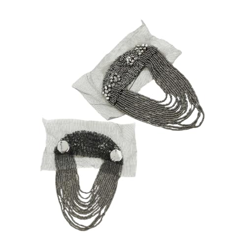 SHINEOFI 2 Stück Teiliges Metal Epauletten mit Quasten Dekorative Retro Schulterabzeichen für Damen und Herren Modische Abnehmbare Ketten schulterklappen für Anzüge Jacken und Kostüme SHINEOFI 2 Stück Teiliges Metal Epauletten mit Quasten Dekorative Retro Schulterabzeichen für Damen und Herren Modische Abnehmbare Ketten schulterklappen für Anzüge Jacken und Kostüme von SHINEOFI