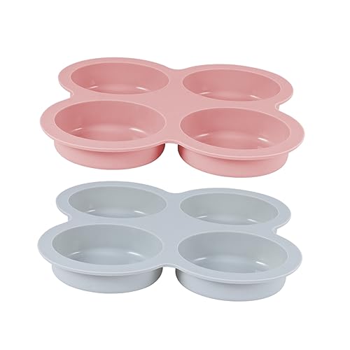 SHINEOFI 2 Stück Teiliges Ovales Silikon Seifenform mit Fächern Flexible Antihaftbeschichtete Gießform für DIY Seifenherstellung Kerzen und Kuchenbackform Bunte Farben für Zufällige Farbe von SHINEOFI