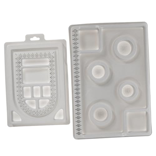 SHINEOFI 2 Stück Teiliges Schmuckherstellungsset Bead Design Board aus Leichtem PP Material Bead Tray mit Maßskala für Armband und Halsketten DIY Perlen Auffädeln und Schmuckdesign von SHINEOFI