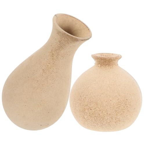 SHINEOFI 2 Stück Unvollendete Holzvase Natürliche DIY Blumenvase zum Bemalen Künstlerische Vase für Tischdeko Handgefertigter Holzblumenbehälter als Geschenk für Blumenliebhaber SHINEOFI 2 Stück Unvollendete Holzvase Natürliche DIY Blumenvase zum Bemalen Künstlerische Vase für Tischdeko Handgefertigter Holzblumenbehälter als Geschenk für Blumenliebhaber von SHINEOFI