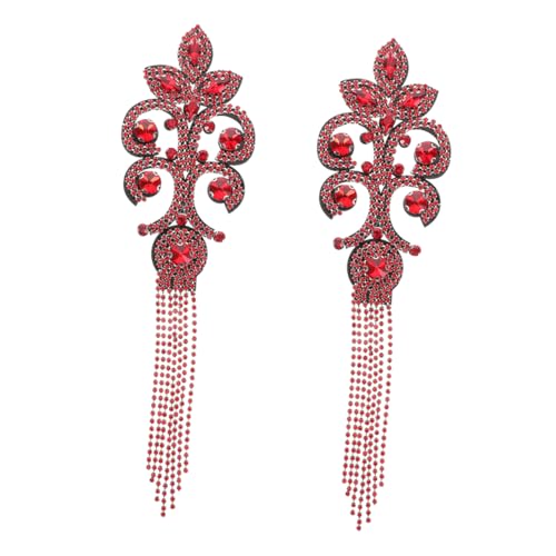 SHINEOFI 2 Stück Vintage Beaded Schulterverzierungen mit Fransen für Blazer Kostüme Partys und Events von SHINEOFI