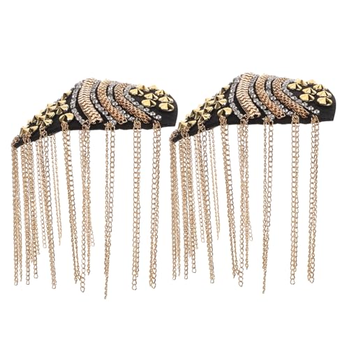 SHINEOFI 2 Stück Vintage Epauletten mit Quasten Goldfarbene Fransen Schulterklappen Handgefertigte Schulterabzeichen für Kostüme und Besondere Anlässe Stilvolle Schmuck Epauletten für SHINEOFI 2 Stück Vintage Epauletten mit Quasten Goldfarbene Fransen Schulterklappen Handgefertigte Schulterabzeichen für Kostüme und Besondere Anlässe Stilvolle Schmuck Epauletten für von SHINEOFI