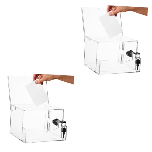 SHINEOFI 2 Stück Wahlurne Abschließbare Spendenbox mit Design für Vorschläge Geldsammlungen und Abstimmungen Robust und Wiederverwendbar SHINEOFI 2 Stück Wahlurne Abschließbare Spendenbox mit Design für Vorschläge Geldsammlungen und Abstimmungen Robust und Wiederverwendbar von SHINEOFI