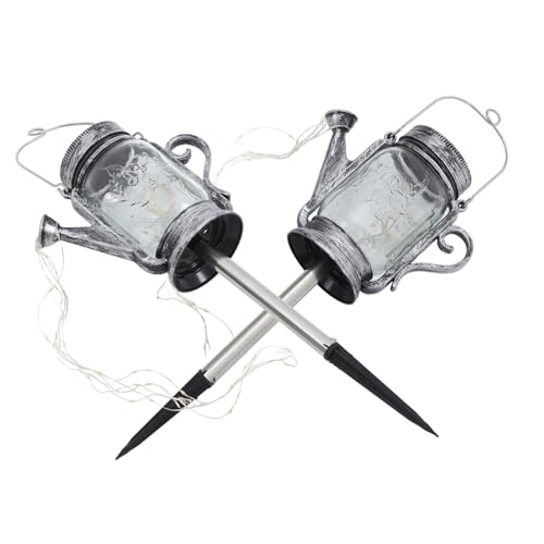 SHINEOFI 2 Stück Wasserkocher Licht Masongläser Lichter Glas Silber SHINEOFI 2 Stück Wasserkocher Licht Masongläser Lichter Glas Silber von SHINEOFI