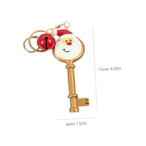 SHINEOFI 2 Stück Weihnachtlicher Resin Schlüssel Anhänger Cartoon Dekoration Goldfarbene Hängende Weihnachtsdeko für Tür Wand Treppe Leicht Tragbar und Vielseitig für Innenbereich von SHINEOFI
