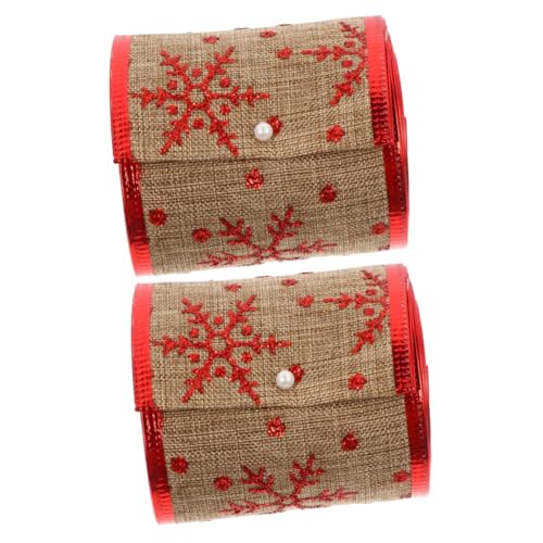 SHINEOFI 2 Stück Weihnachtliches Dekorationsband DIY Geschenkband mit Goldenen Akzenten für Festliche Bastelprojekte Yards für Weihnachtsgeschenke und Dekorationen SHINEOFI 2 Stück Weihnachtliches Dekorationsband DIY Geschenkband mit Goldenen Akzenten für Festliche Bastelprojekte Yards für Weihnachtsgeschenke und Dekorationen von SHINEOFI