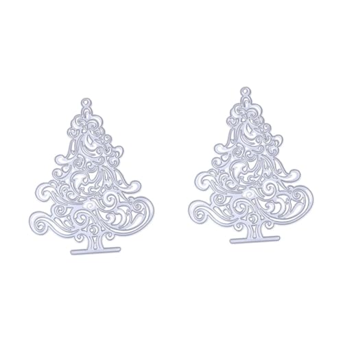SHINEOFI 2 Stück Weihnachtsbaum stirbt Schablone Weihnachtsstanzungen sterben Schneiden DIY Stanzform Stanzformen aus Metall Stanzteile zum Selbermachen Kohlenstoffstahl Silver SHINEOFI 2 Stück Weihnachtsbaum stirbt Schablone Weihnachtsstanzungen sterben Schneiden DIY Stanzform Stanzformen aus Metall Stanzteile zum Selbermachen Kohlenstoffstahl Silver von SHINEOFI
