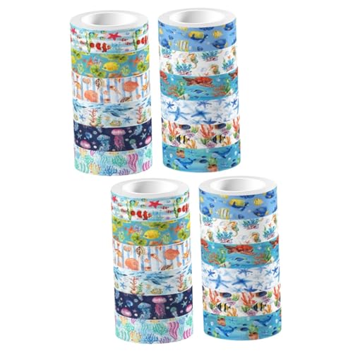 SHINEOFI 2 Stück nautisches Washi-Tape Schrott Aufkleber für Scrapbooking Zeitschriftenaufkleber Sammelalbum Bausätze thematisiert Stempel-Briefband-Aufkleber Abdeckband von SHINEOFI