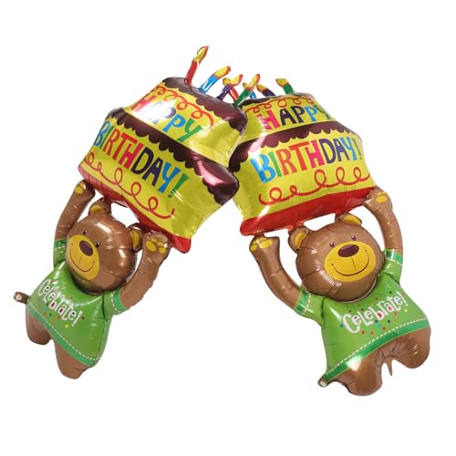 SHINEOFI 2 Stücke Geburtstag Bär Luftballons Ornamente Party Kuchen Bär Geformte Luftballons Party Layout Ballon Dekore SHINEOFI 2 Stücke Geburtstag Bär Luftballons Ornamente Party Kuchen Bär Geformte Luftballons Party Layout Ballon Dekore von SHINEOFI