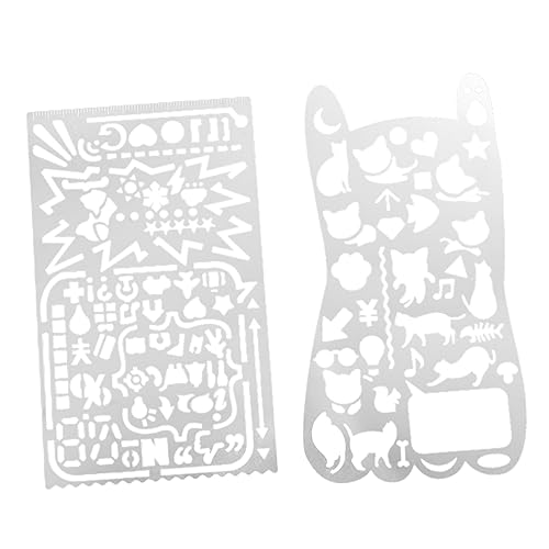 SHINEOFI 2 Stücke Schablonen Für Scrapbooking Malvorlagen Schablonen Zum Malen Silver von SHINEOFI